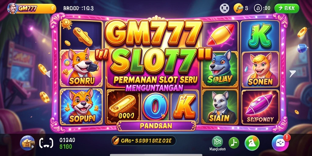 Screenshot bermain GM777 dengan tampilan slot yang mengasyikkan.