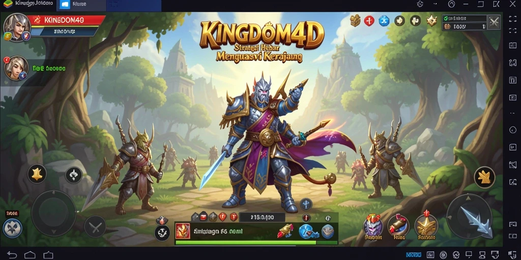 Tangkapan layar utama KINGDOM4D menunjukkan pertempuran strategi yang epik.