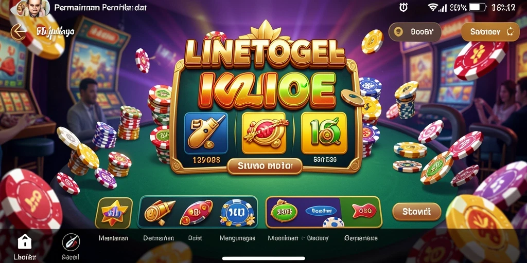 Tampilan menarik dari gameplay kasino di LINETOGEL.