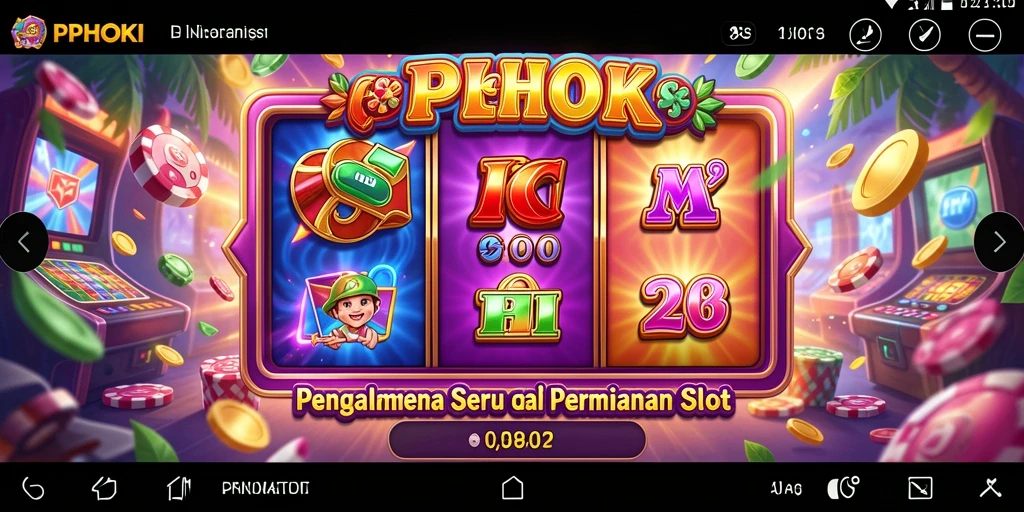 Tampilan gameplay PPHOKI dengan putaran slot yang seru.