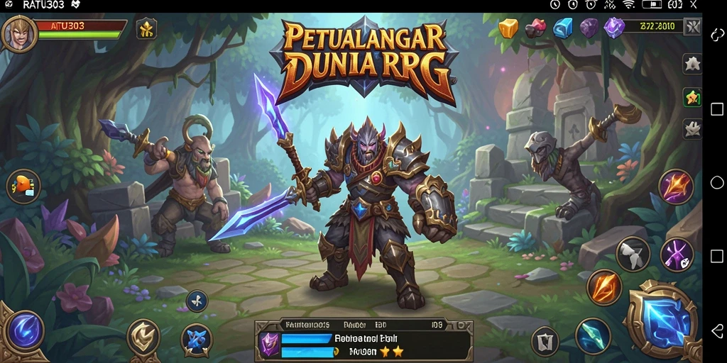 Screenshot menunjukkan karakter dalam pertempuran RPG yang mendebarkan.