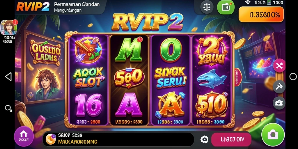 Tampilan gameplay utama RVIP2 yang mengasyikan dan penuh warna.