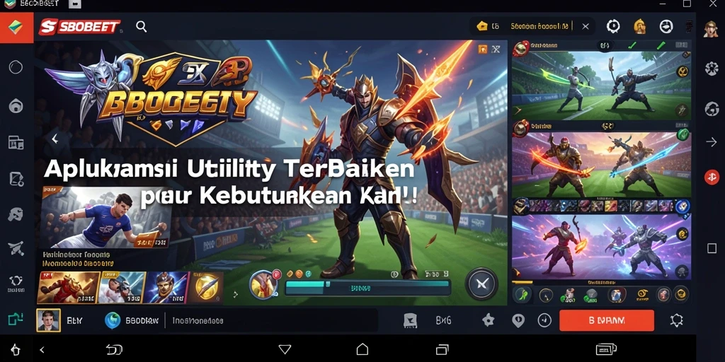 Tampilan utama SBOBET yang menampilkan fitur Utility yang lengkap dan mudah diakses.