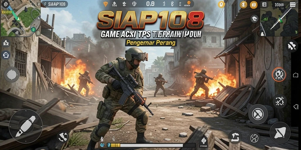 Screenshot utama SIAP108 menampilkan aksi pertempuran yang mendebarkan.