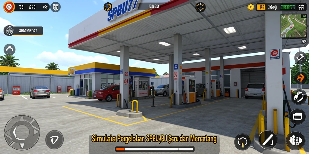 Tampilan gameplay SPBU77 yang menarik dan seru.