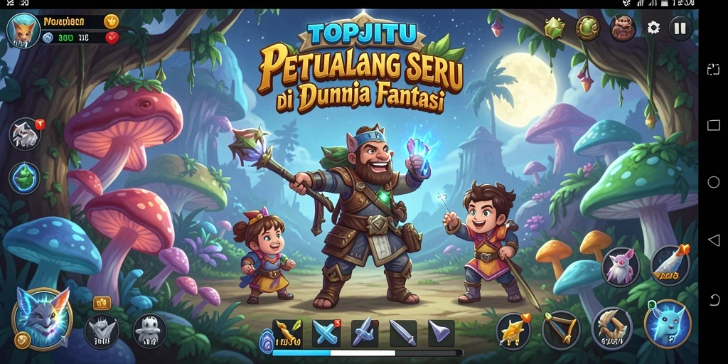 Screenshot gameplay dari petualangan seru di TOPJITU.